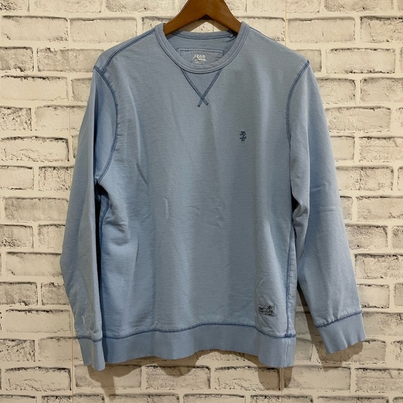 Men’s IZOD Saltwater relaxed classics light blue pullover sweatshirt Medium - Picture 1 of 5